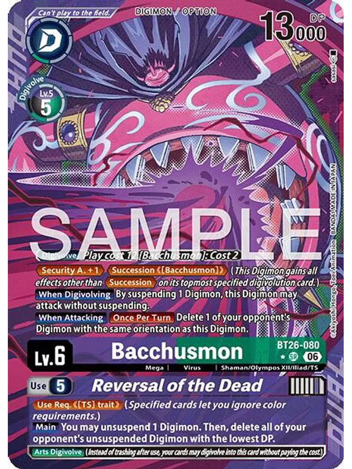 BT26-080 (Alternate Art) Bacchusmon/Reversal of the Dead 1