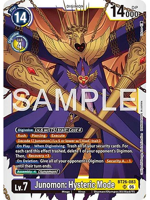 BT26-083 SR Junomon: Hysteric Mode