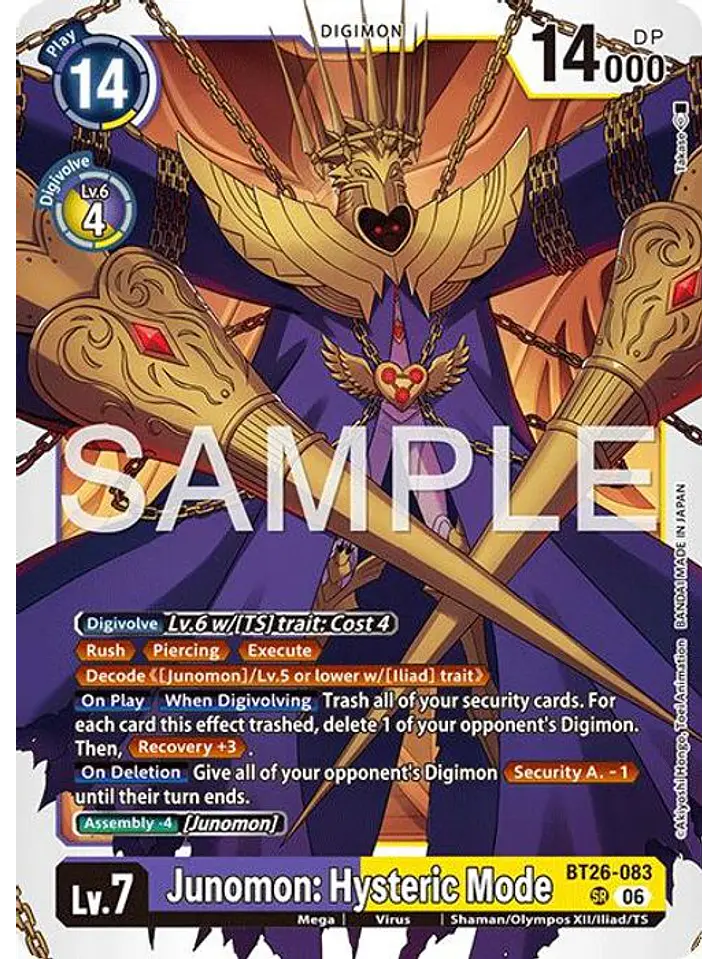 BT26-083 SR Junomon: Hysteric Mode 1
