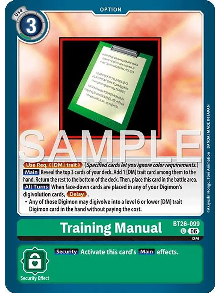 BT26-099 U Training Manual 1
