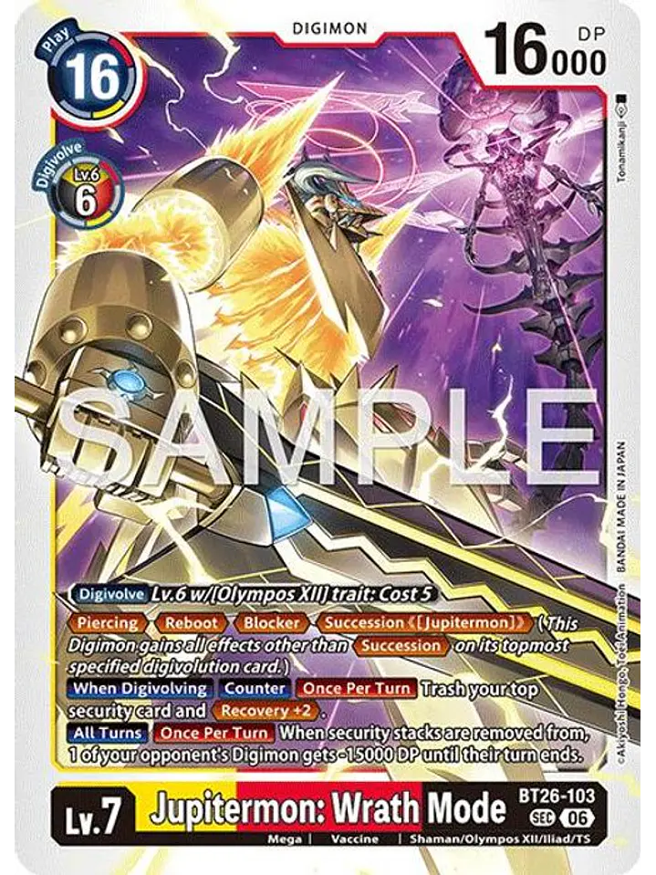 BT26-103 SeC Jupitermon: Wrath Mode 1