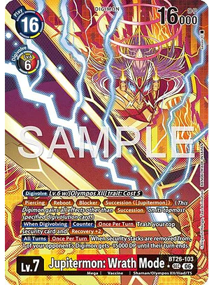 BT26-103 (Alternate Art) Jupitermon: Wrath Mode