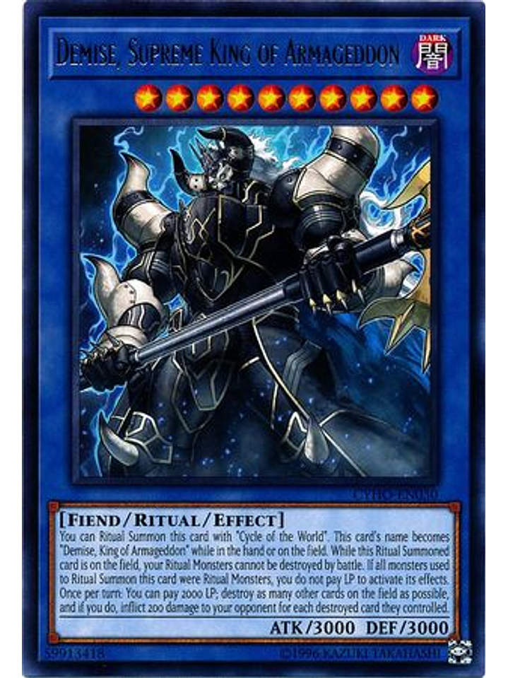 Demise, Supreme King of Armageddon - CYHO-EN030 - Rare Unlimited 1