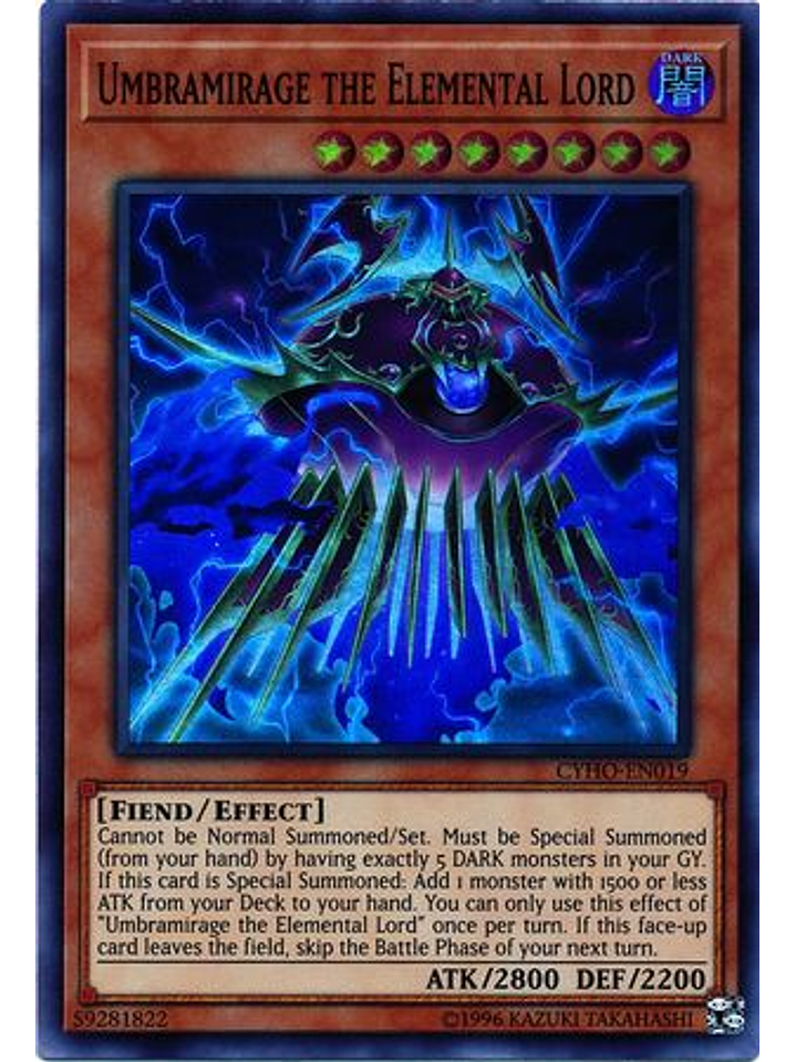 Umbramirage the Elemental Lord - CYHO-EN019 - Super Rare Unlimited 1