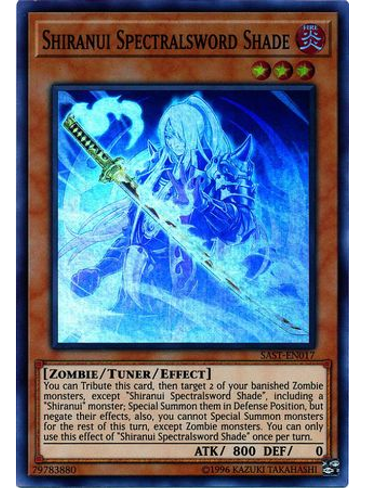 Shiranui Spectralsword Shade - SAST-EN017 - Super Rare Unlimited 1