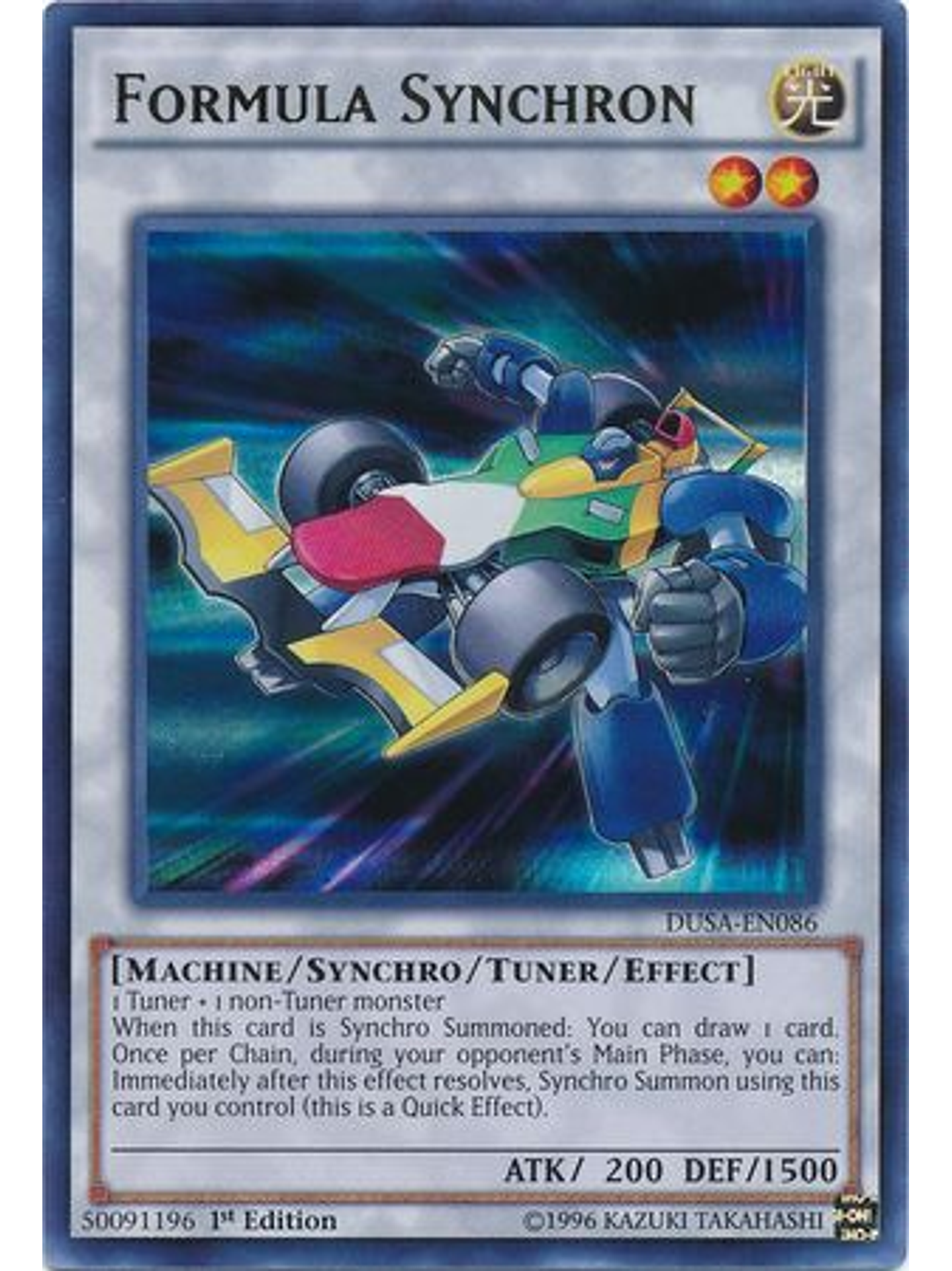 Formula Synchron - DUSA-EN086 - Ultra Rare 1st Edition 1
