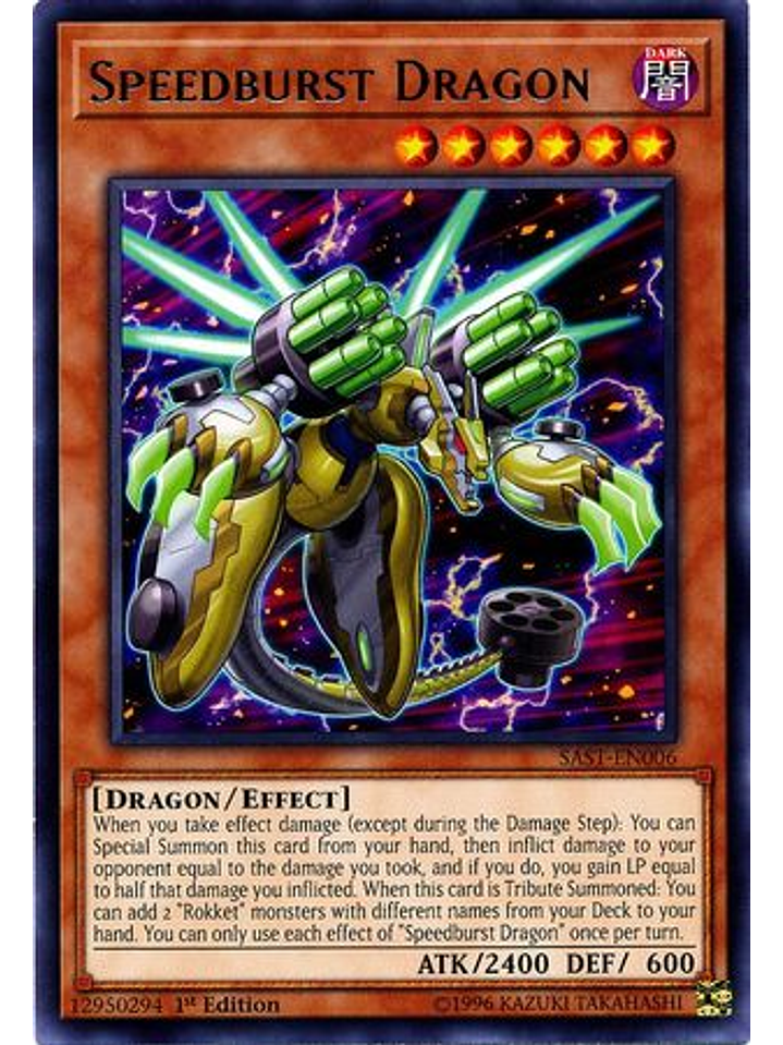 Speedburst Dragon - SAST-EN006 - Rare 1st Edition 1