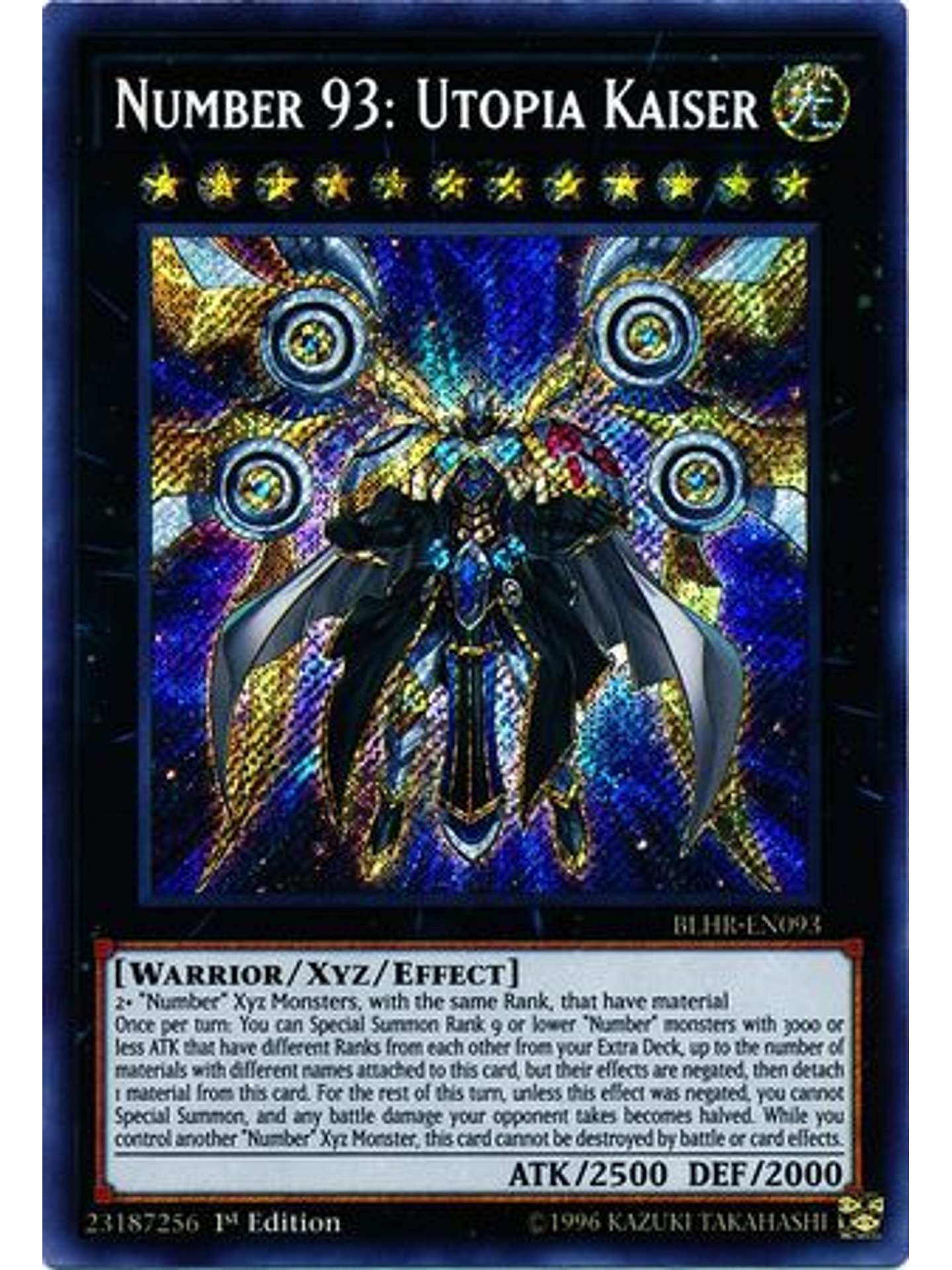 Number 93: Utopia Kaiser - BLHR-EN093 - Secret Rare 1st Edition 1
