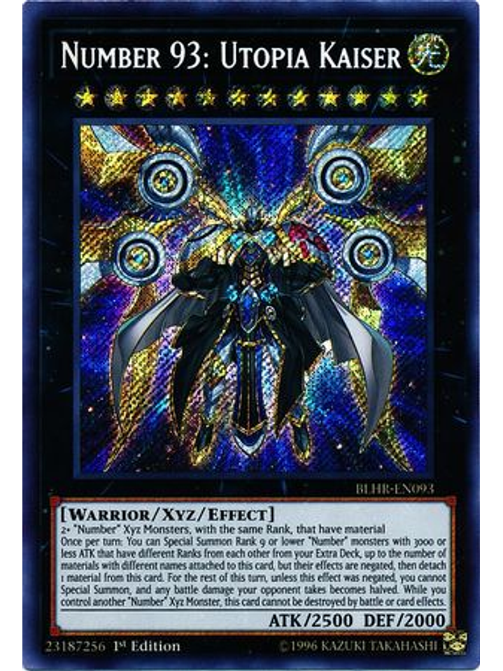 Number 93: Utopia Kaiser - BLHR-EN093 - Secret Rare 1st Edition 1