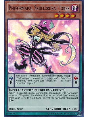 Performapal Skullcrobat Joker - OP01-EN007 - Super Rare