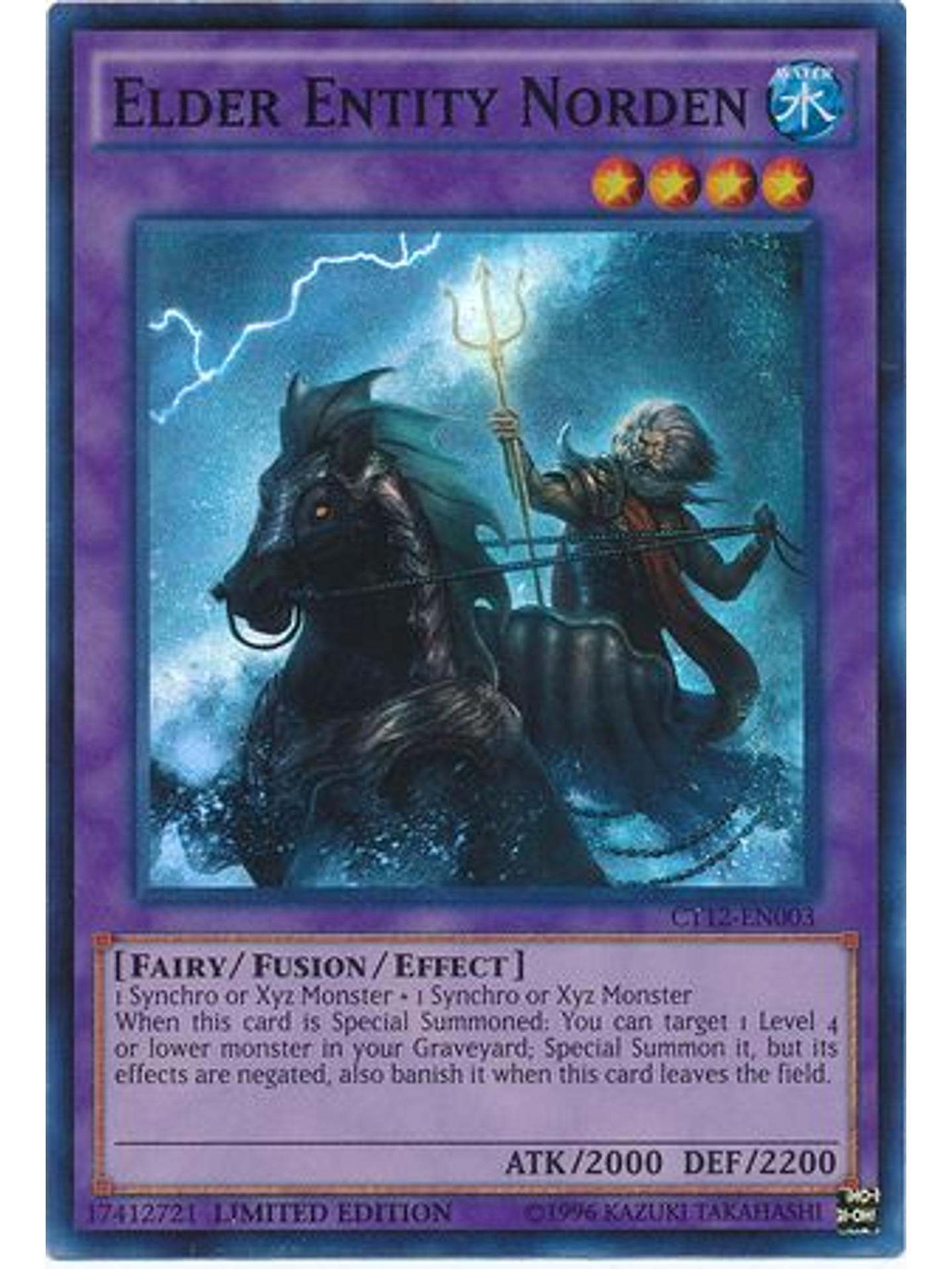 Elder Entity Norden - CT12-EN003 - Super Rare Limited Edition 1