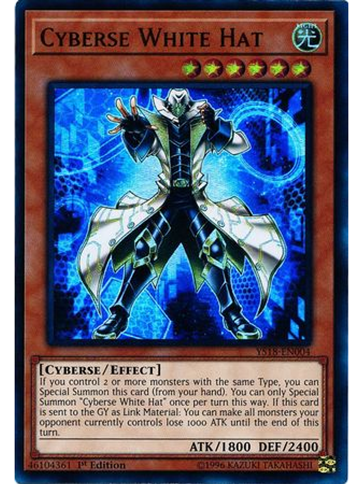 Cyberse White Hat - YS18-EN004 - Ultra Rare 1st Edition 1