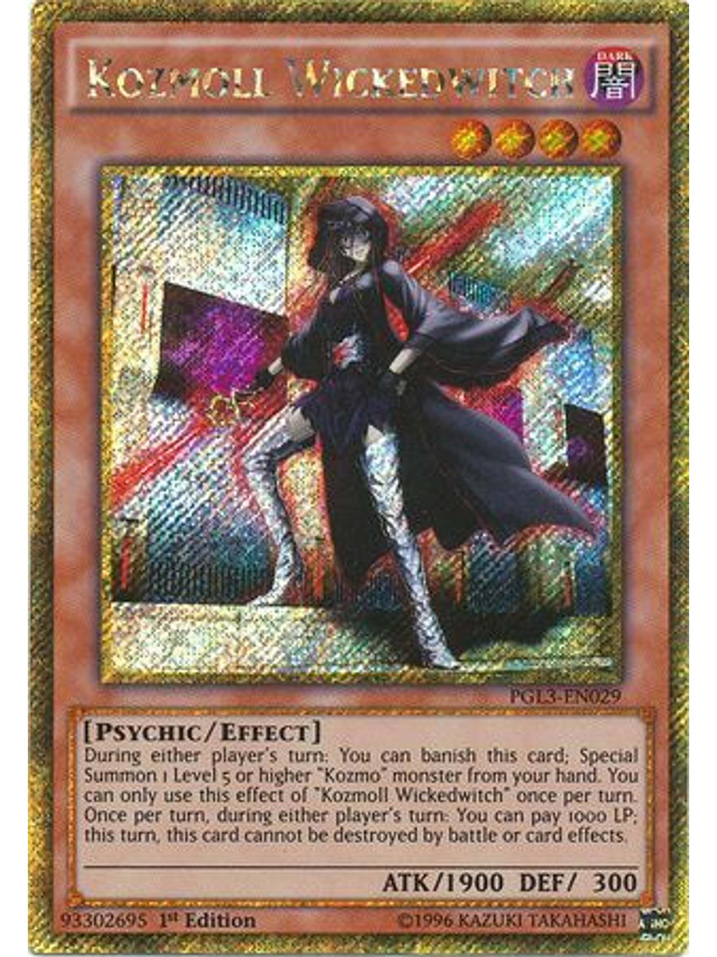 Kozmoll Wickedwitch - PGL3-EN029 - Gold Secret Rare 1st Edition 1