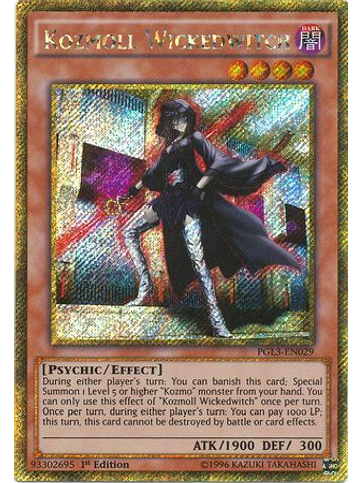 Kozmoll Wickedwitch - PGL3-EN029 - Gold Secret Rare 1st Edition 1