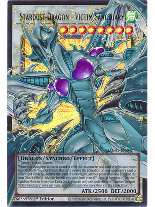 Stardust Dragon - Victim Sanctuary (extended art) - MAMO-EN007 - Ultra Rare 1st Edition