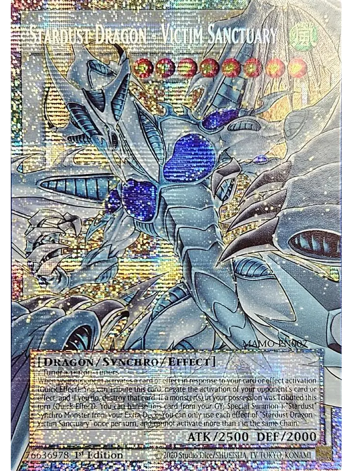 Stardust Dragon - Victim Sanctuary (extended art) - MAMO-EN007 - Starlight Rare 1st Edition 1
