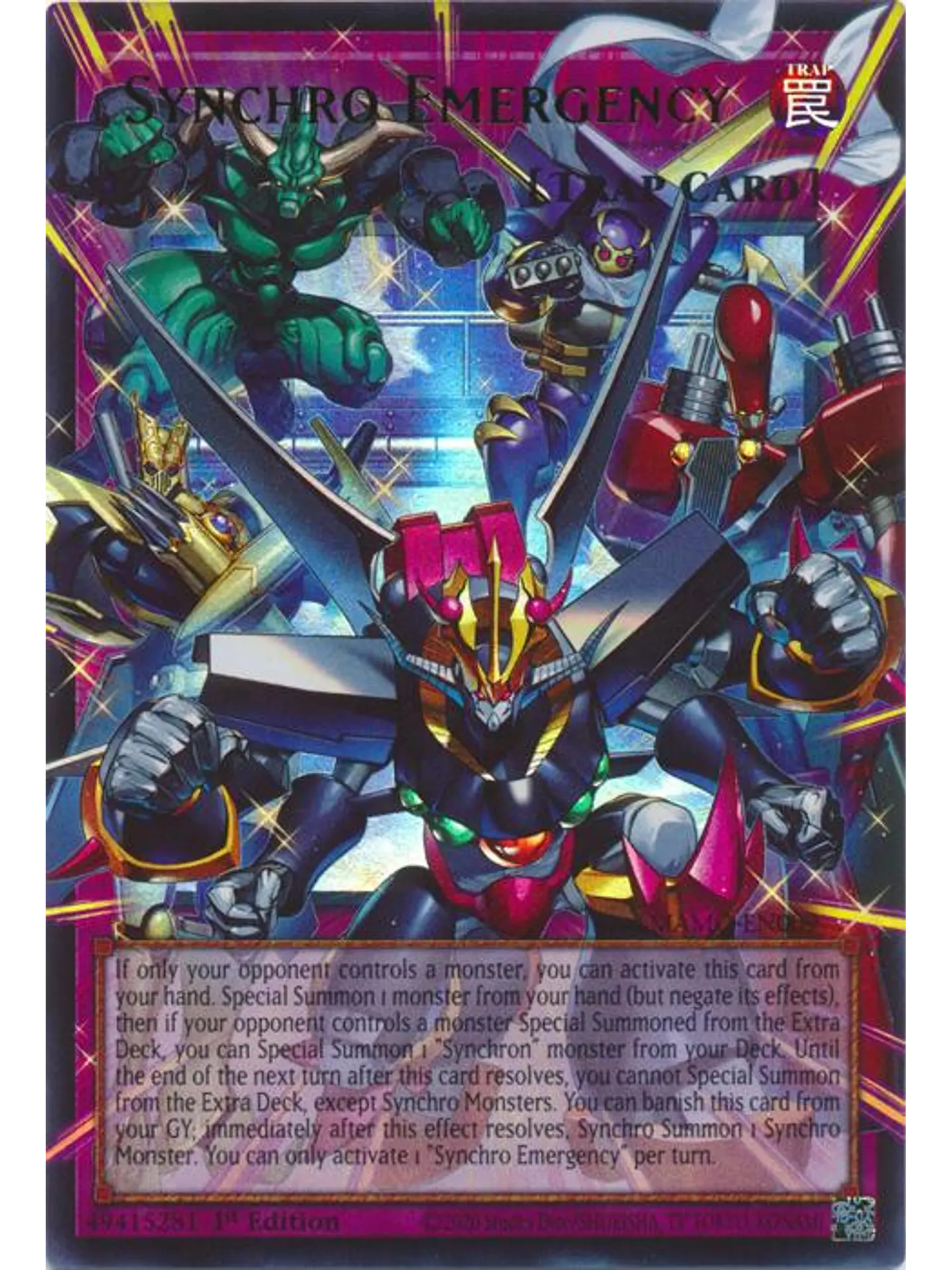 Synchro Emergency (extended art) - MAMO-EN009 - Ultra Rare 1st Edition 1
