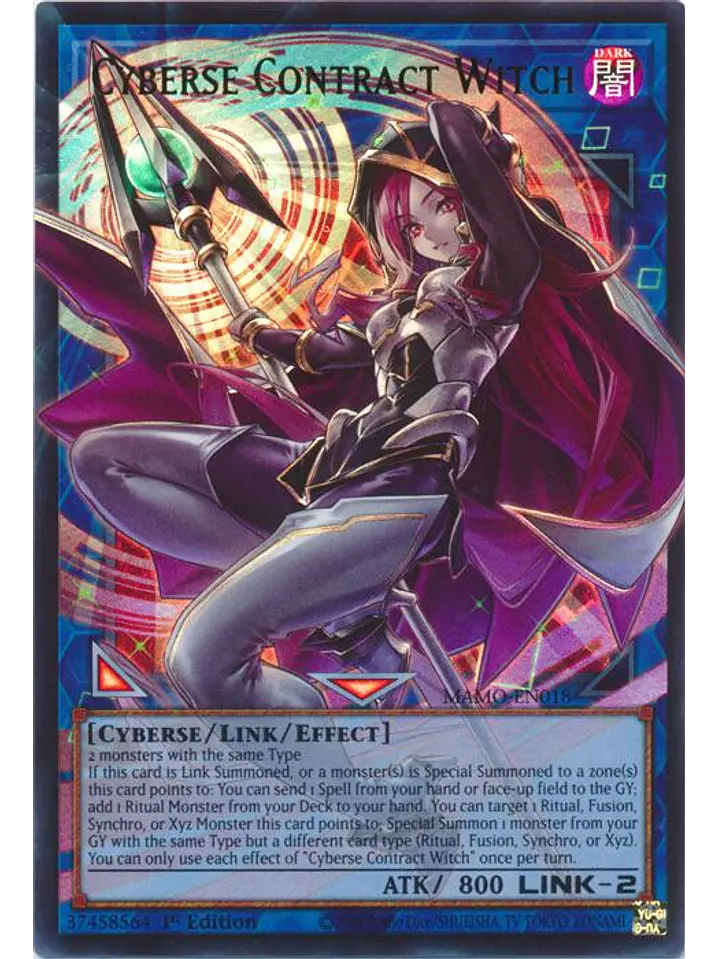 Cyberse Contract Witch (extended art) - MAMO-EN018 - Ultra Rare 1st Edition 1