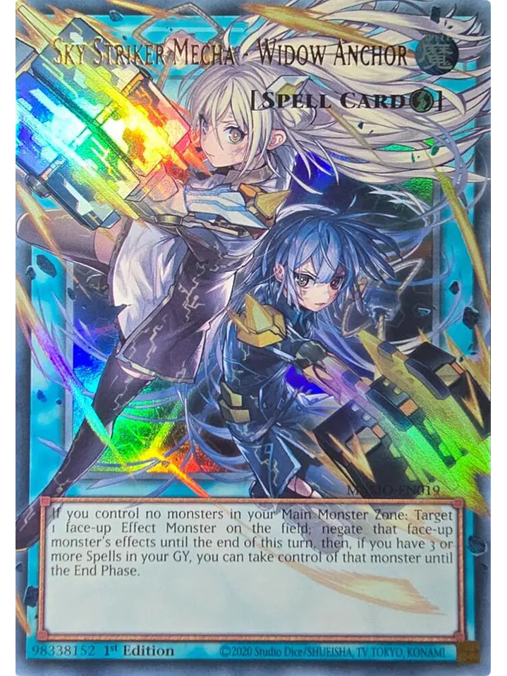 Sky Striker Mecha - Widow Anchor (extended art) - MAMO-EN019 - Ultra Rare 1st Edition 1