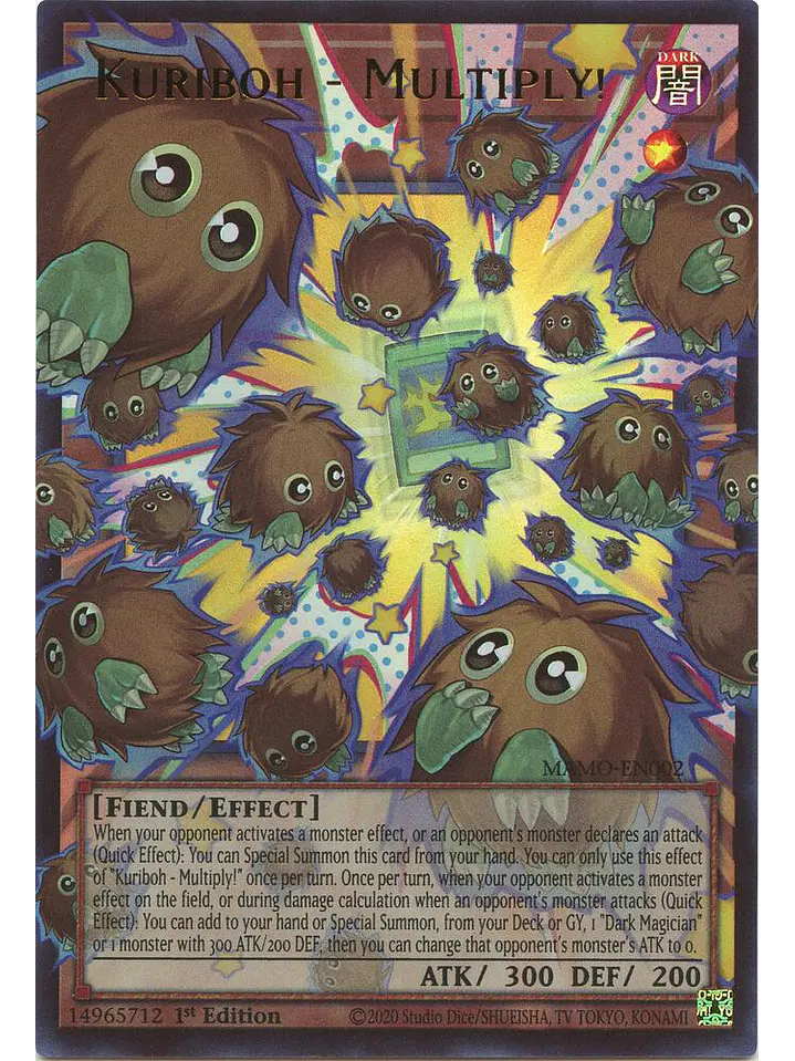 Kuriboh - Multiply! (extended art) - MAMO-EN002 - Ultra Rare 1st Edition 1