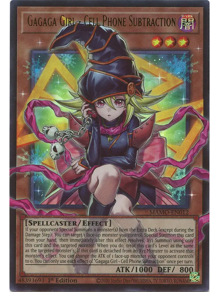 Gagaga Girl - Cell Phone Subtraction (extended art) - MAMO-EN012 - Ultra Rare 1st Edition 1