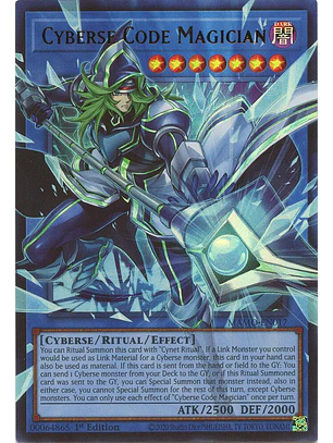 Cyberse Code Magician (extended art) - MAMO-EN017 - Ultra Rare 1st Edition