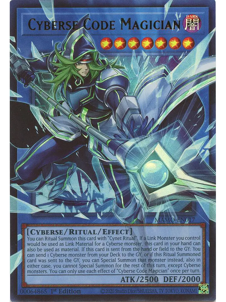 Cyberse Code Magician (extended art) - MAMO-EN017 - Ultra Rare 1st Edition 1