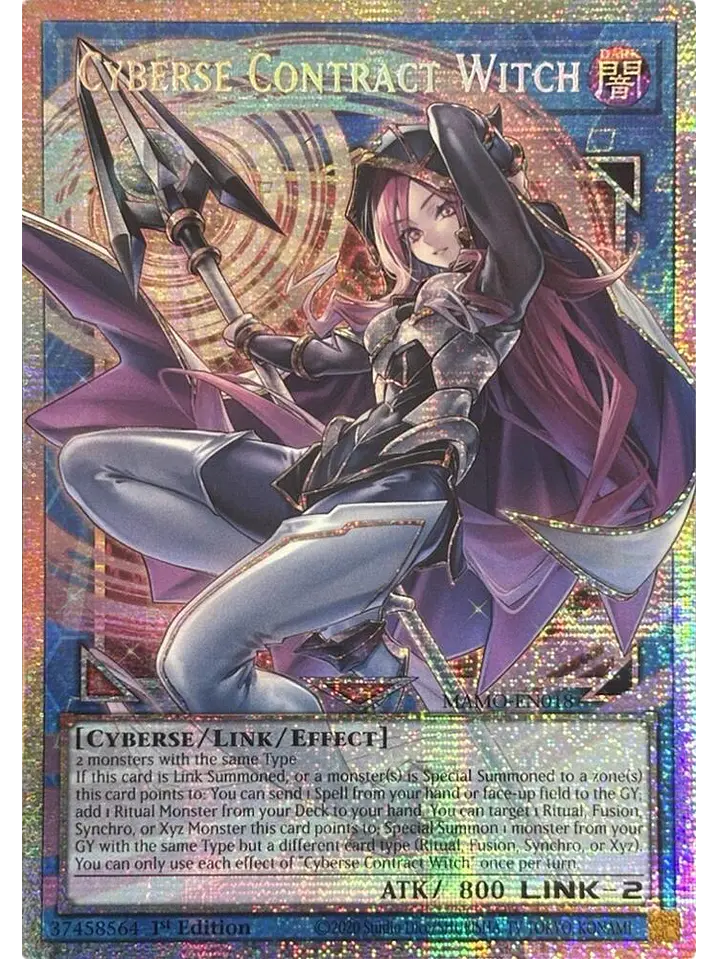Cyberse Contract Witch (extended art) - MAMO-EN018 - Starlight Rare 1st Edition 1