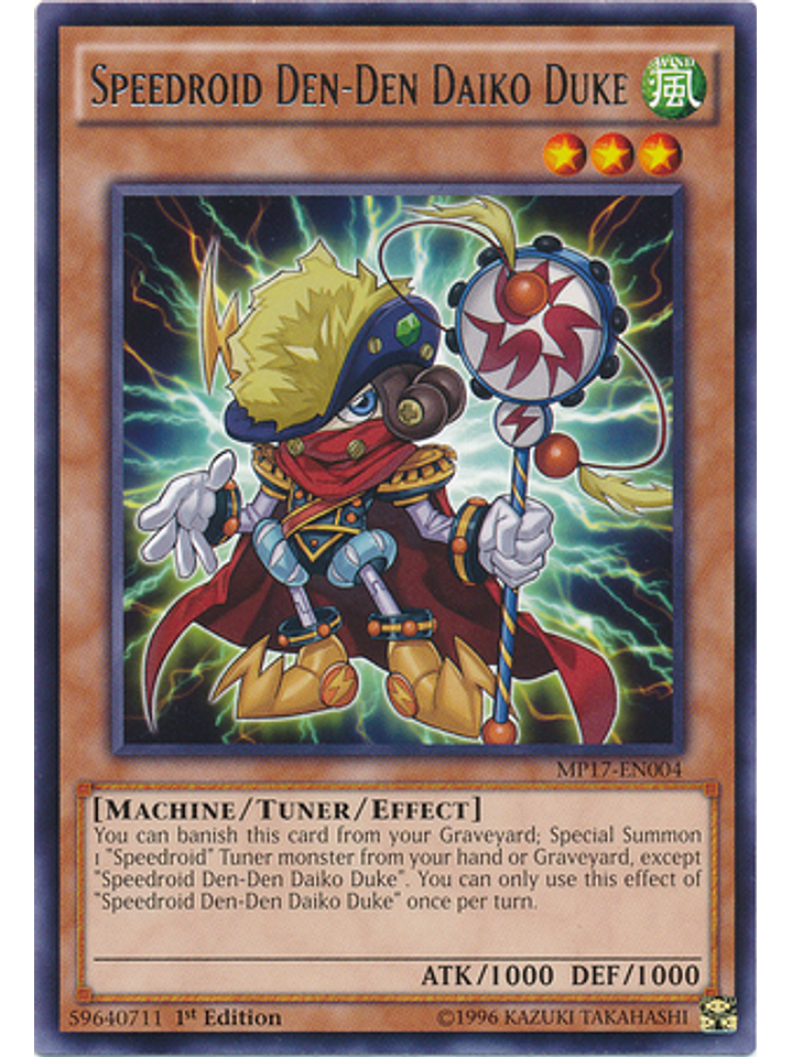 Speedroid Den-Den Daiko Duke - MP17-EN004 - Rare 1st Edition 1