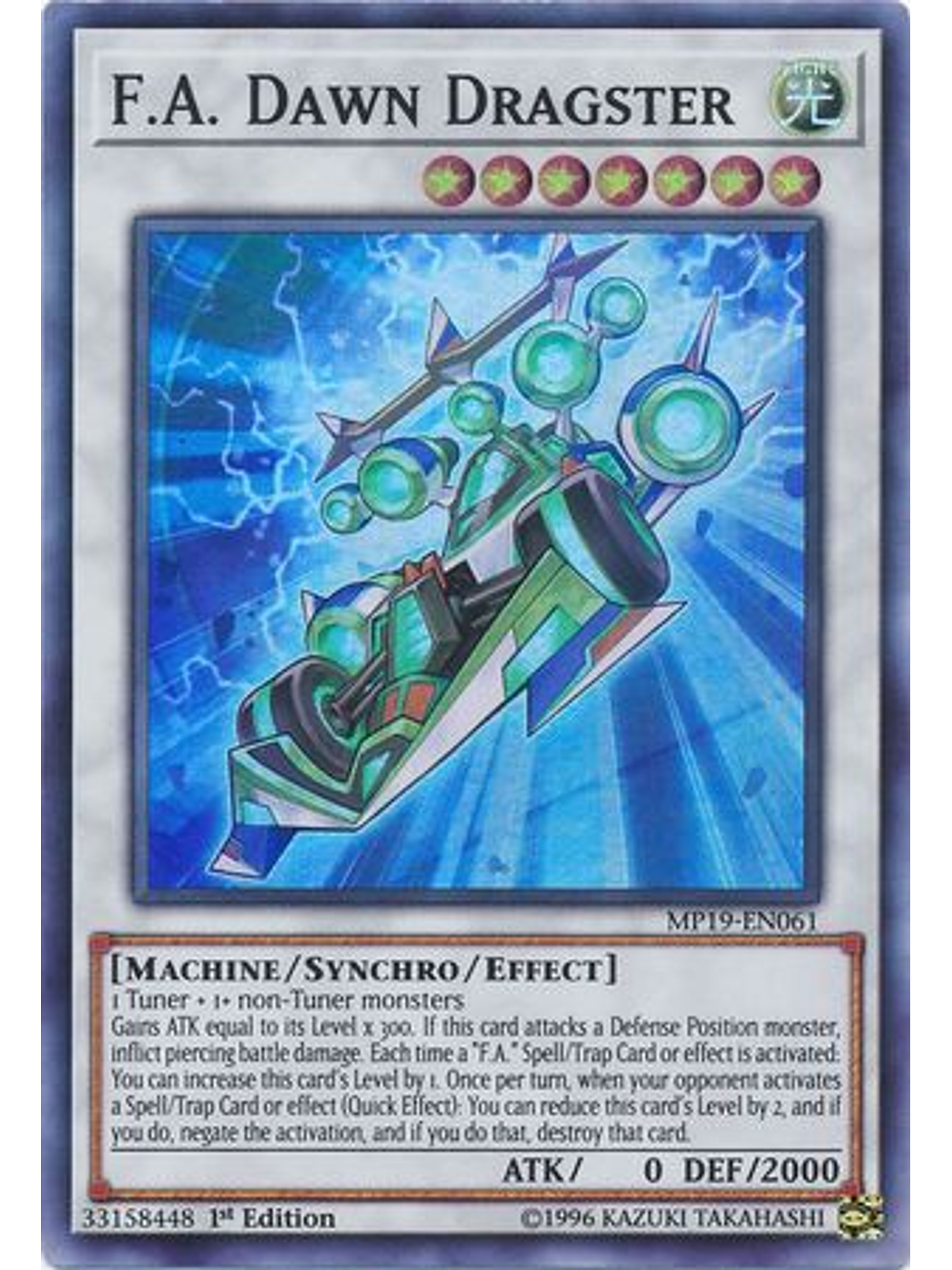 F.A. Dawn Dragster - MP19-EN061 - Super Rare 1st Edition 1