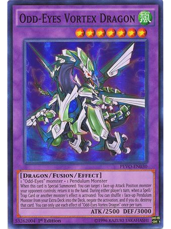 Odd-Eyes Vortex Dragon - PEVO-EN030 - Super Rare 1st Edition 1