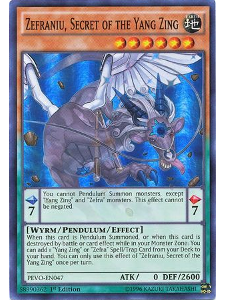 Zefraniu, Secret Of The Yang Zing - pevo-en047 - Super Rare 1