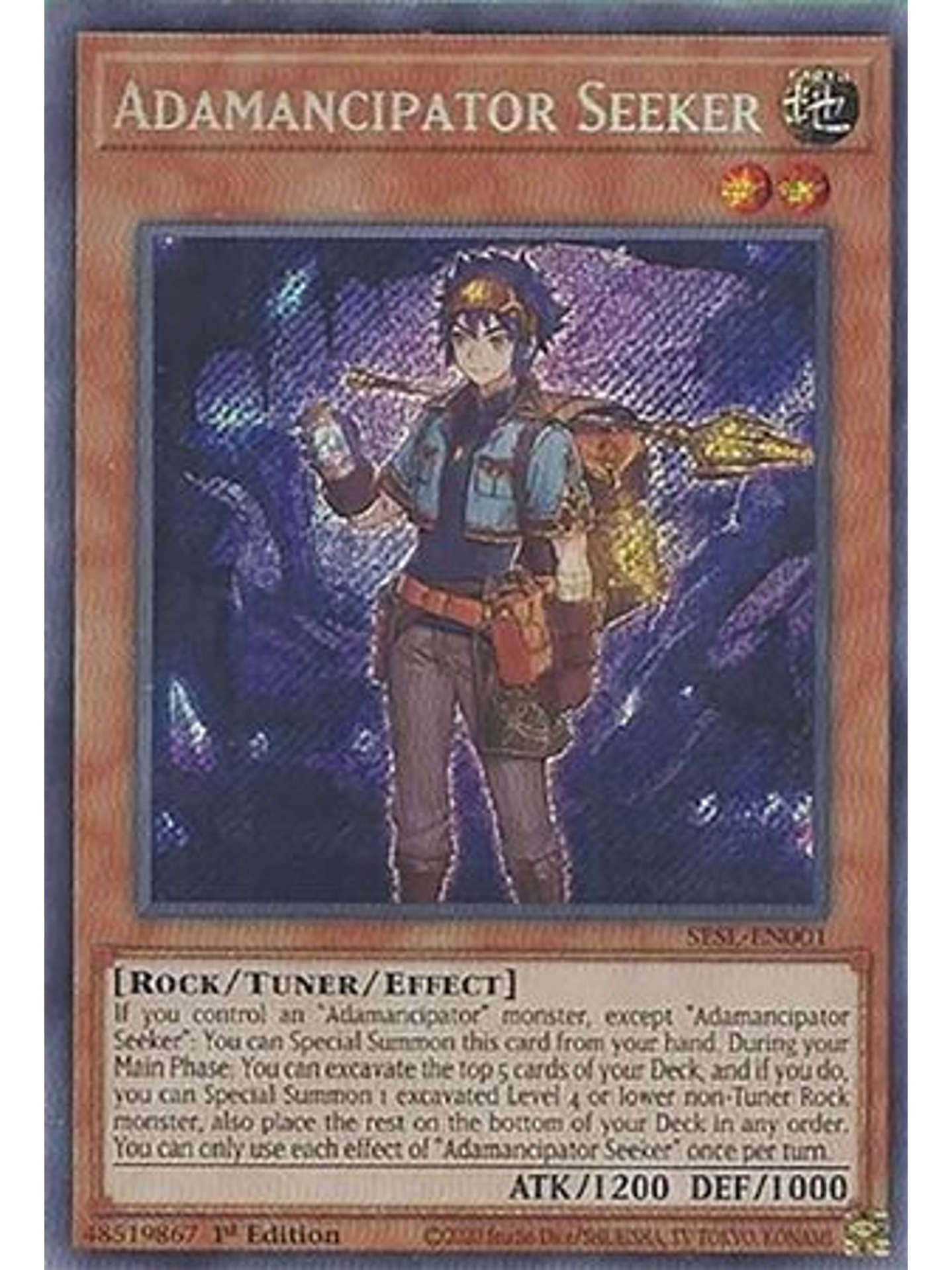 Adamancipator Seeker - SESL-EN001 - Secret Rare 1st Edition 1