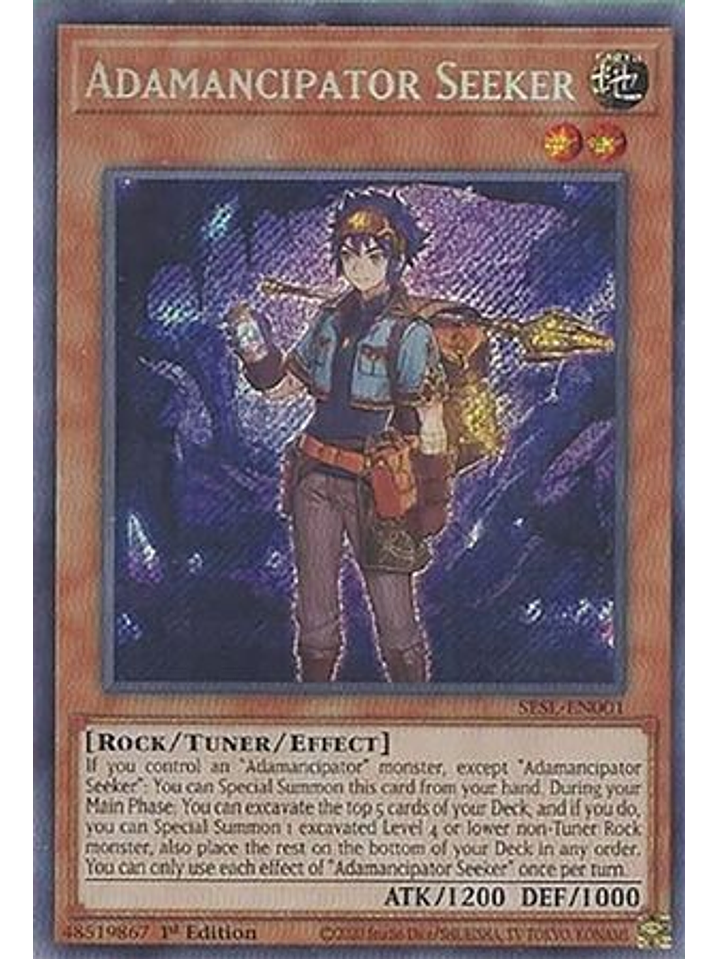 Adamancipator Seeker - SESL-EN001 - Secret Rare 1st Edition 1