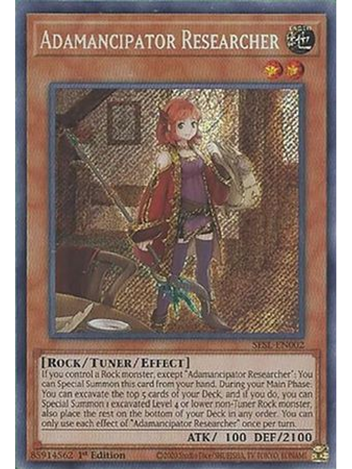 Adamancipator Researcher - SESL-EN002 - Secret Rare 1st Edition 1