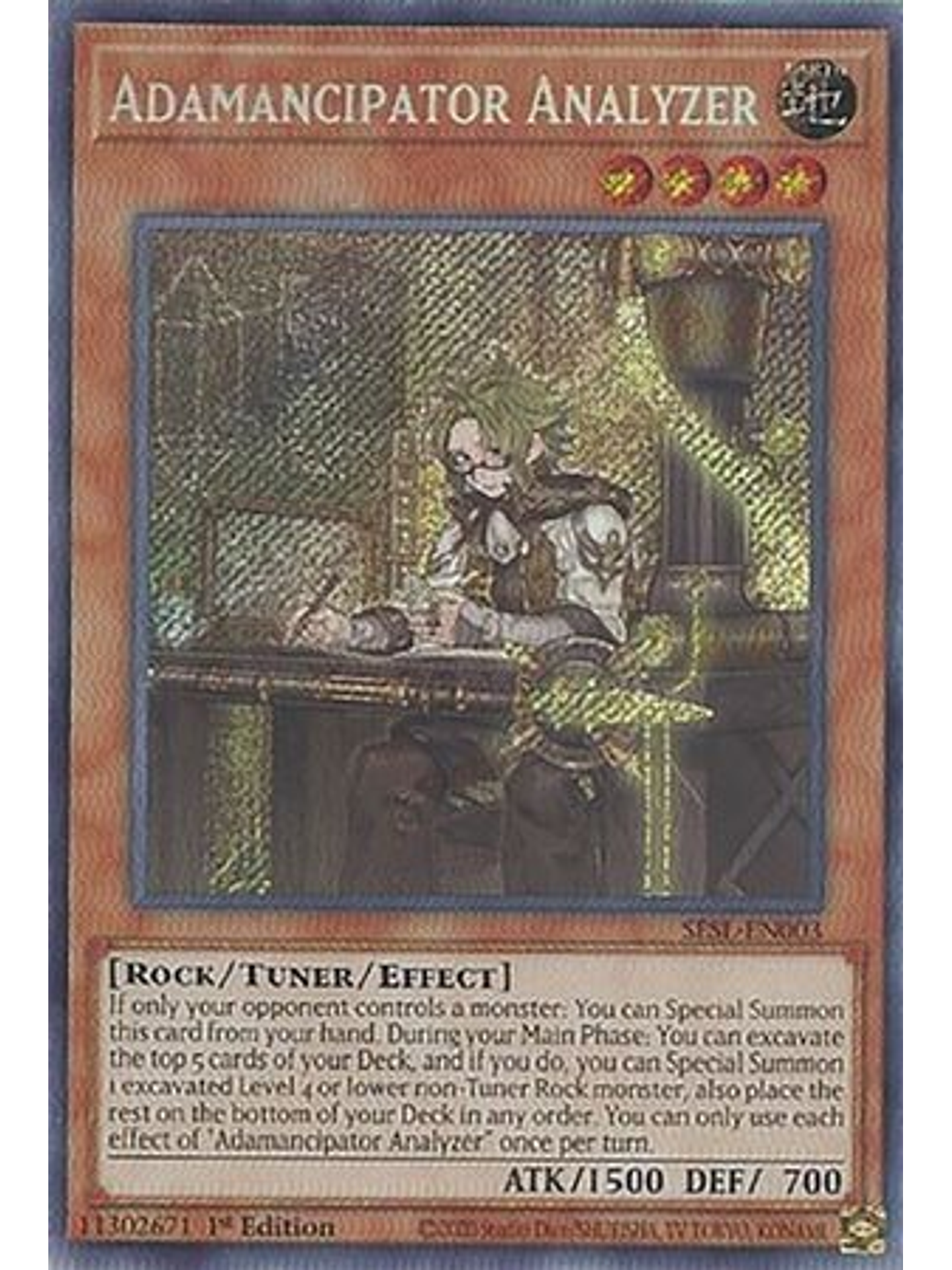 Adamancipator Analyzer - SESL-EN003 - Secret Rare 1st Edition 1