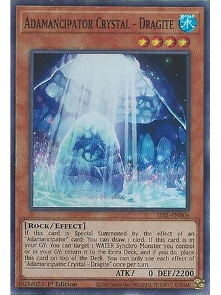 Adamancipator Crystal - Dragite - SESL-EN006 - Super Rare 1st Edition 1
