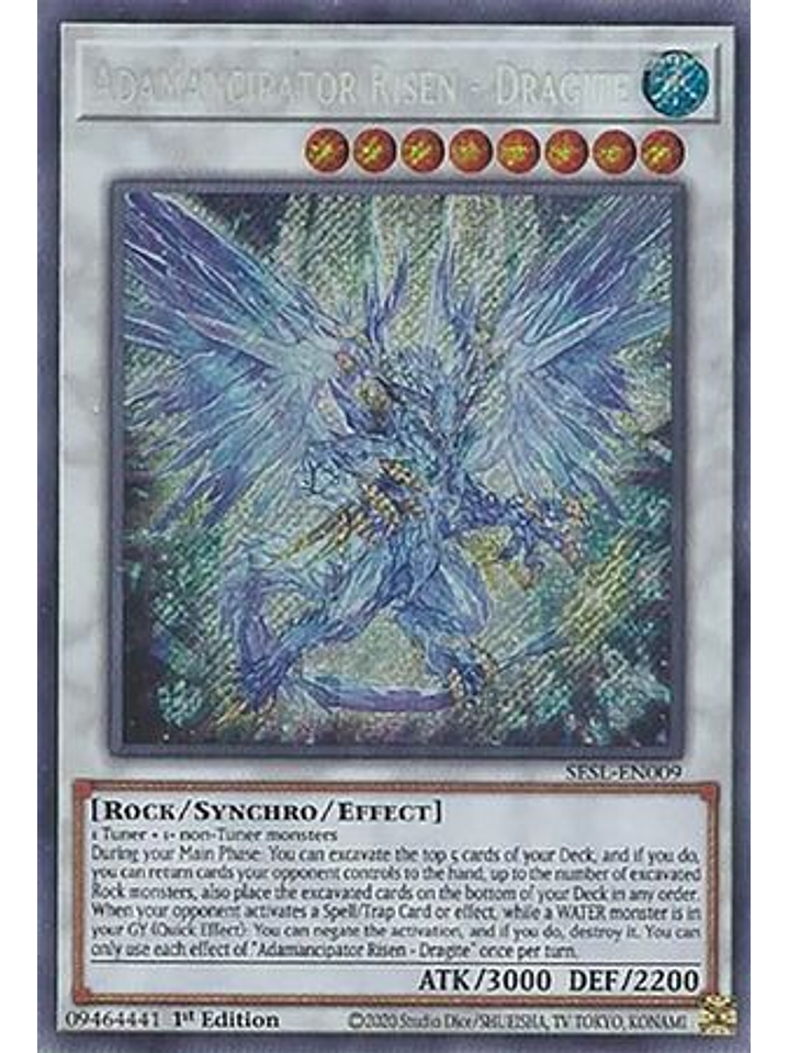Adamancipator Risen - Dragite - SESL-EN009 - Secret Rare 1st Edition 1