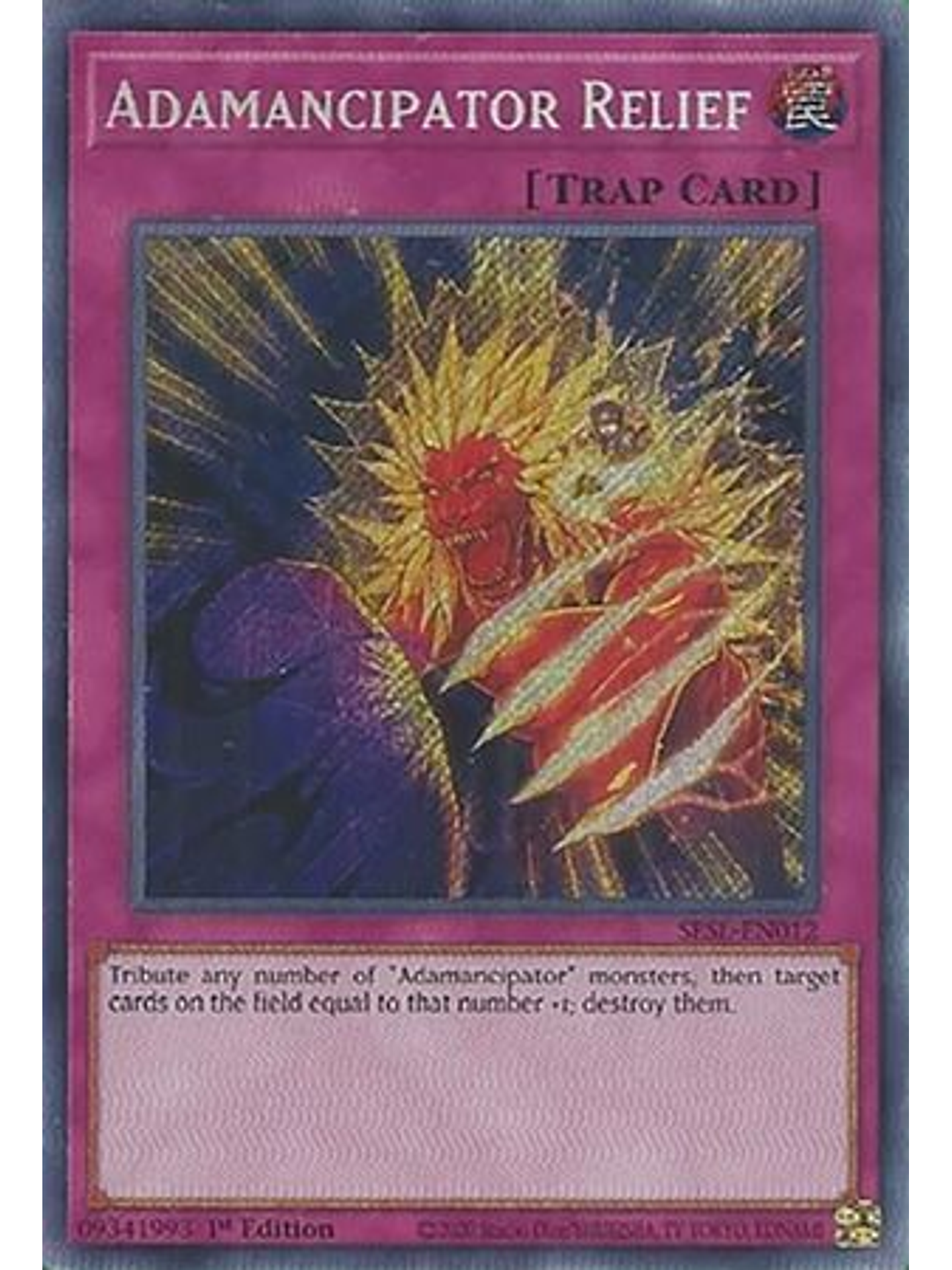 Adamancipator Relief - SESL-EN012 - Secret Rare 1st Edition 1