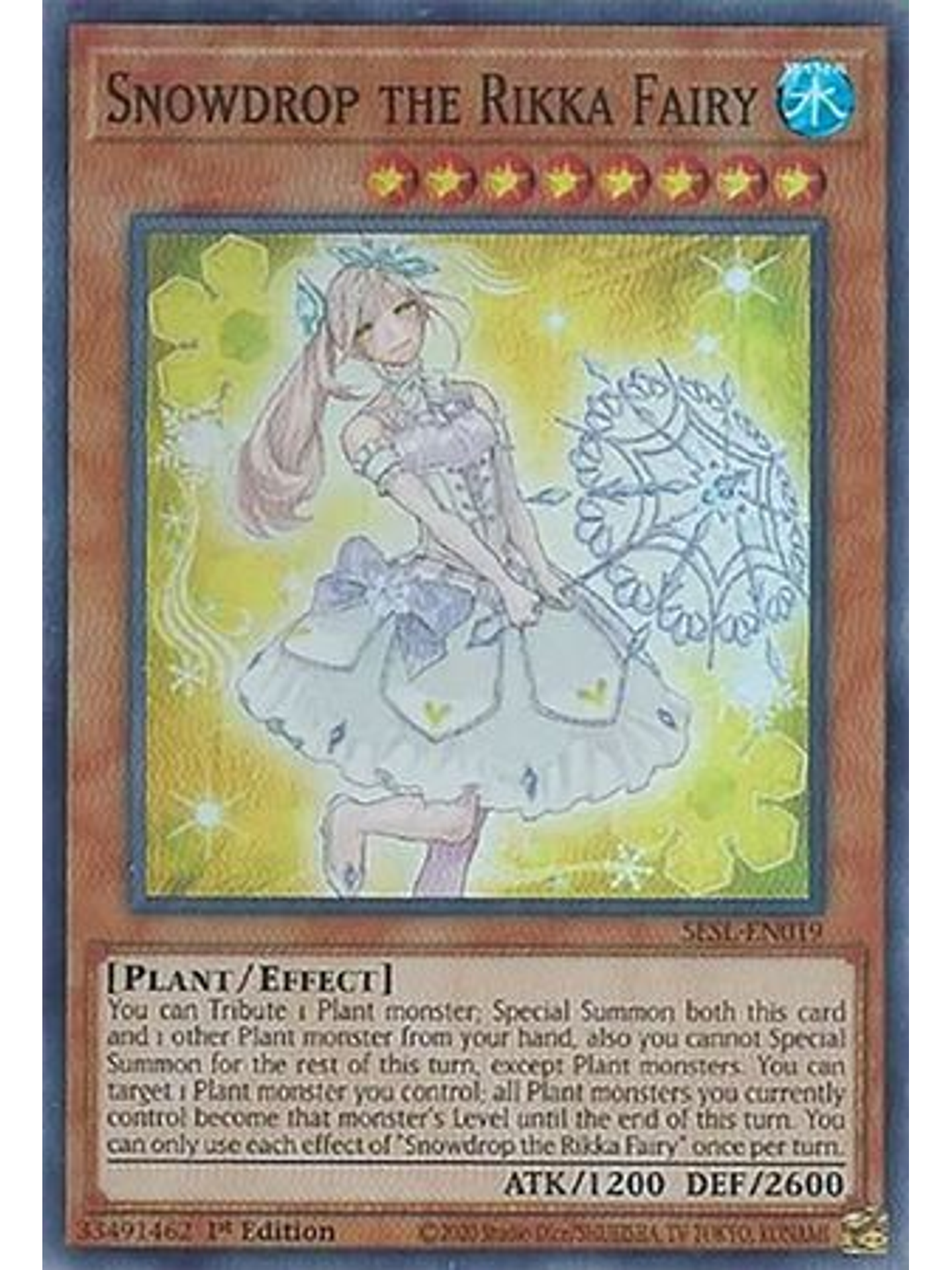 Snowdrop the Rikka Fairy - SESL-EN019 - Super Rare 1st Edition 1