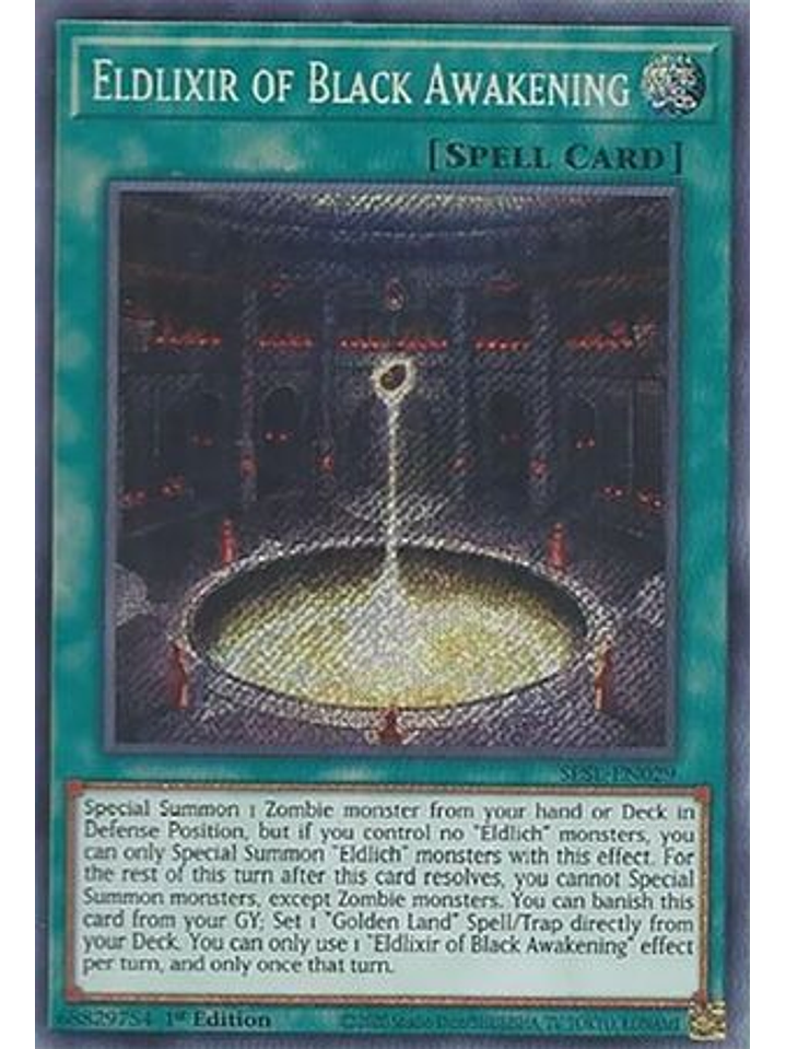 Eldlixir of Black Awakening - SESL-EN029 - Secret Rare 1st Edition 1