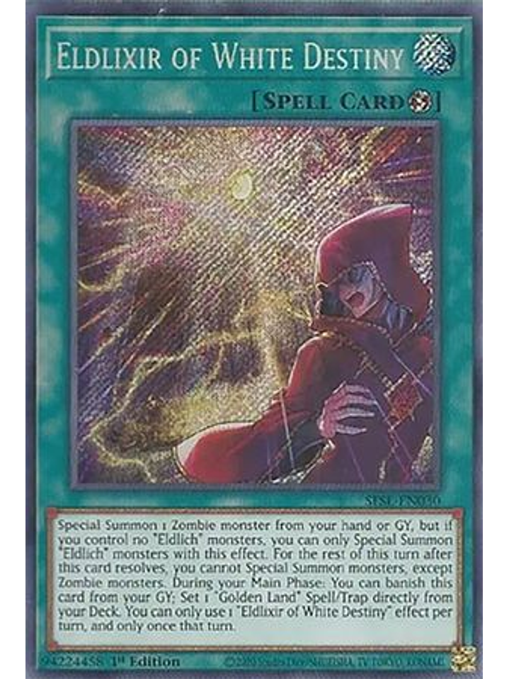 Eldlixir of White Destiny - SESL-EN030 - Secret Rare 1st Edition 1