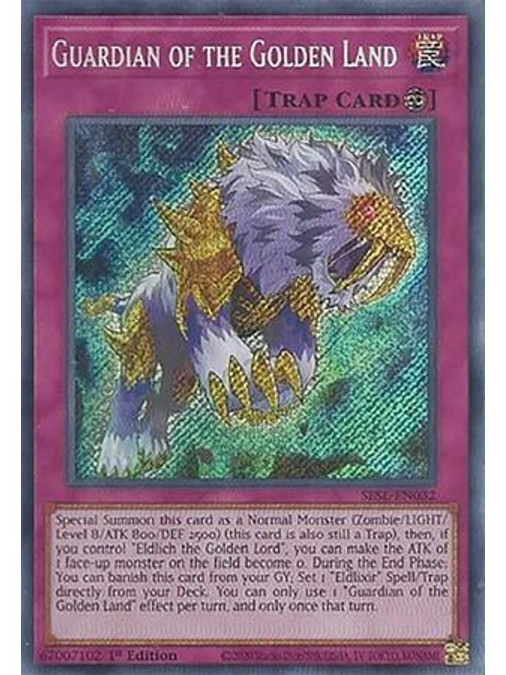 Guardian of the Golden Land - SESL-EN032 - Secret Rare 1st Edition 1