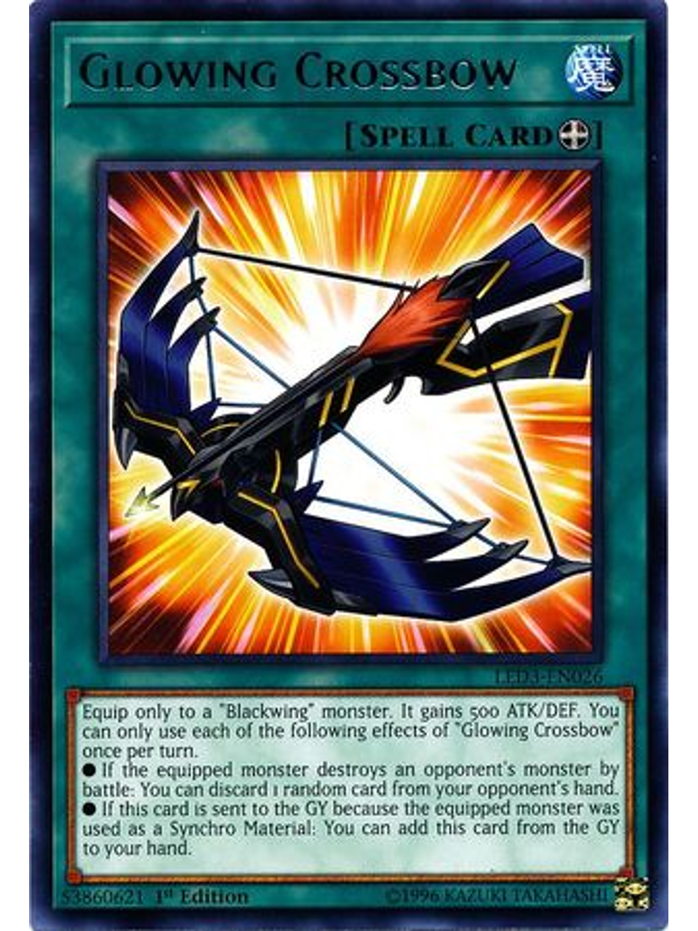 Glowing Crossbow - LED3-EN026 - Rare 1st Edition 1
