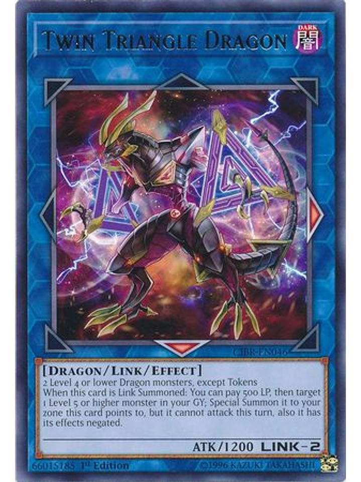 Twin Triangle Dragon - CIBR-EN046 - Rare 1st Edition 1