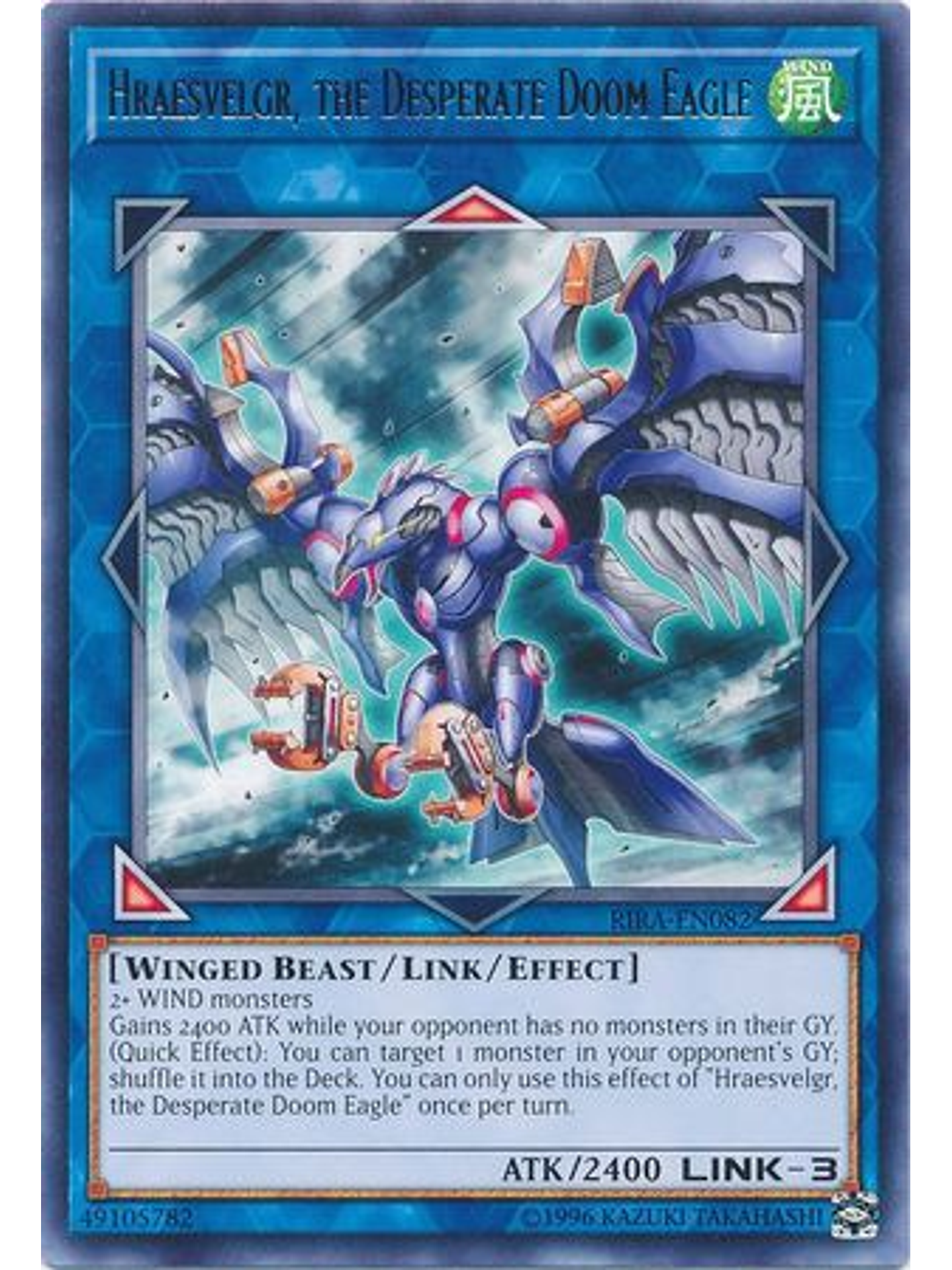 Hraesvelgr, the Desperate Doom Eagle - RIRA-EN082 - Rare Unlimited 1