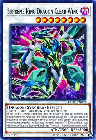Supreme King Dragon Clear Wing - COTD-EN039 - Rare Unlimited