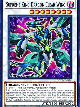 Supreme King Dragon Clear Wing - COTD-EN039 - Rare Unlimited