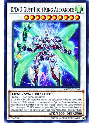 D/D/D Gust High King Alexander - COTD-EN040 - Rare Unlimited