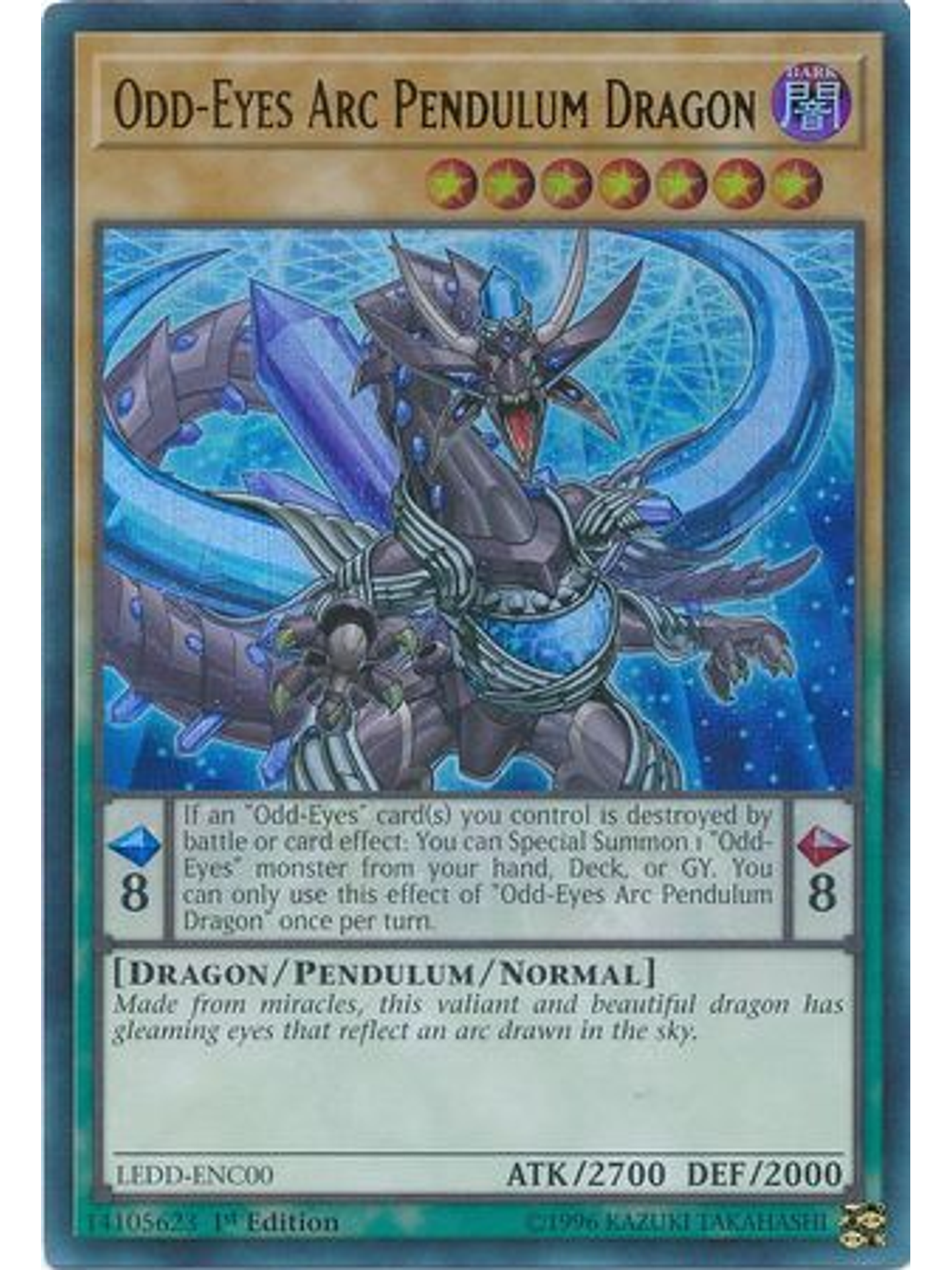 Odd-Eyes Arc Pendulum Dragon - LEDD-ENC00 - Ultra Rare 1st Edition 1